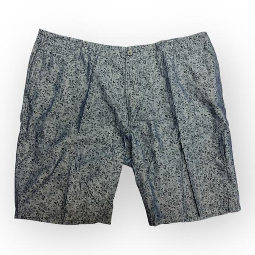Neiman Marcus Cotton Flat Front Shorts